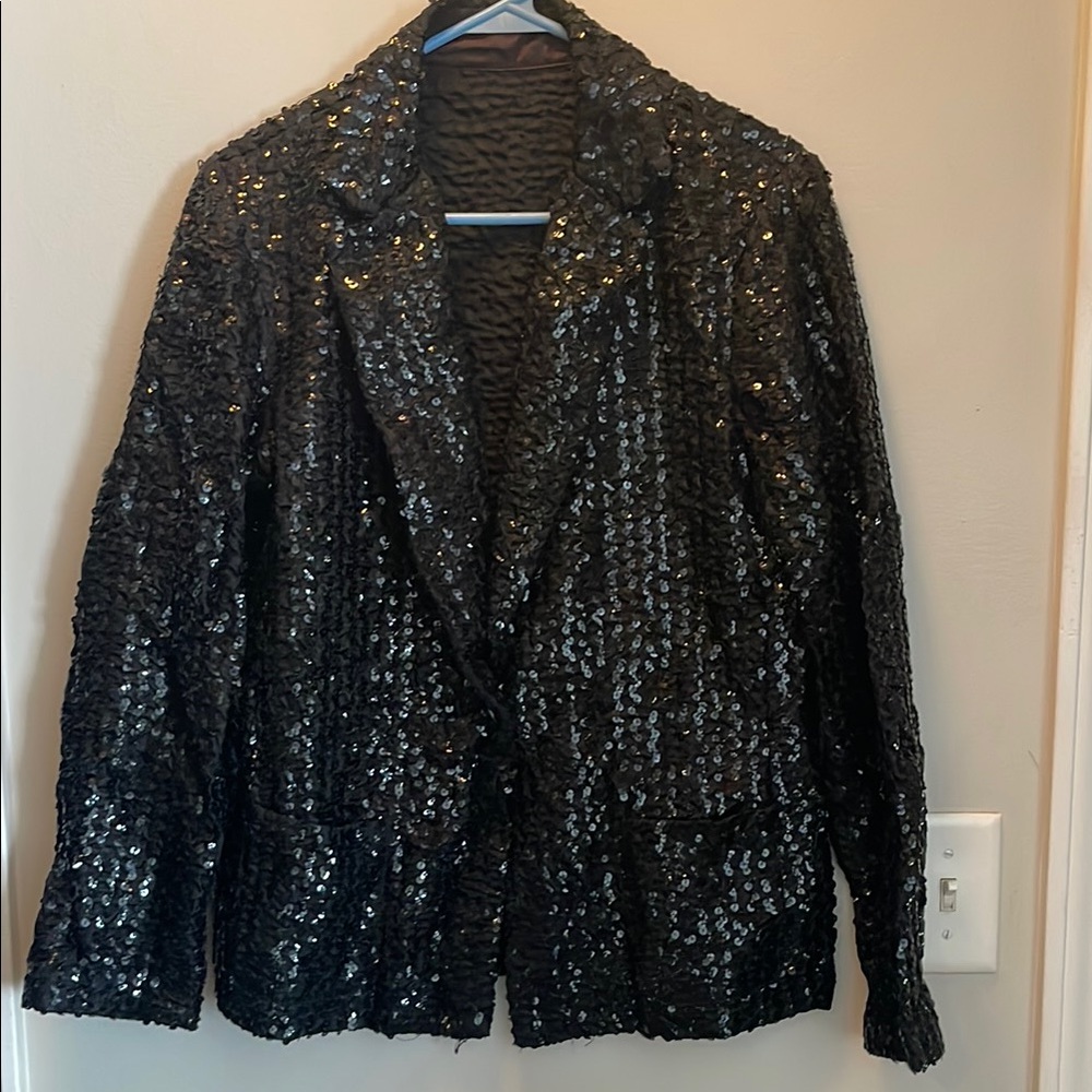 Vintage Partique sequined black blazer